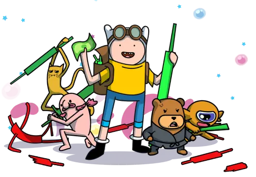 Finn and Jake with money